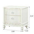 Ivory 2 Drawer Nightstand Ivory 2 Drawers Bedroom Rectangle Drawers Wood