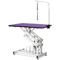 42.5Inch Hydraulic Pet Grooming Table Purple Mdf Steel