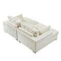 Comfor Daybed With Over Wide Sofa Bed,Modern Design Fabric Beanbag With Arms,Beige Beige Fabric 2 Seat