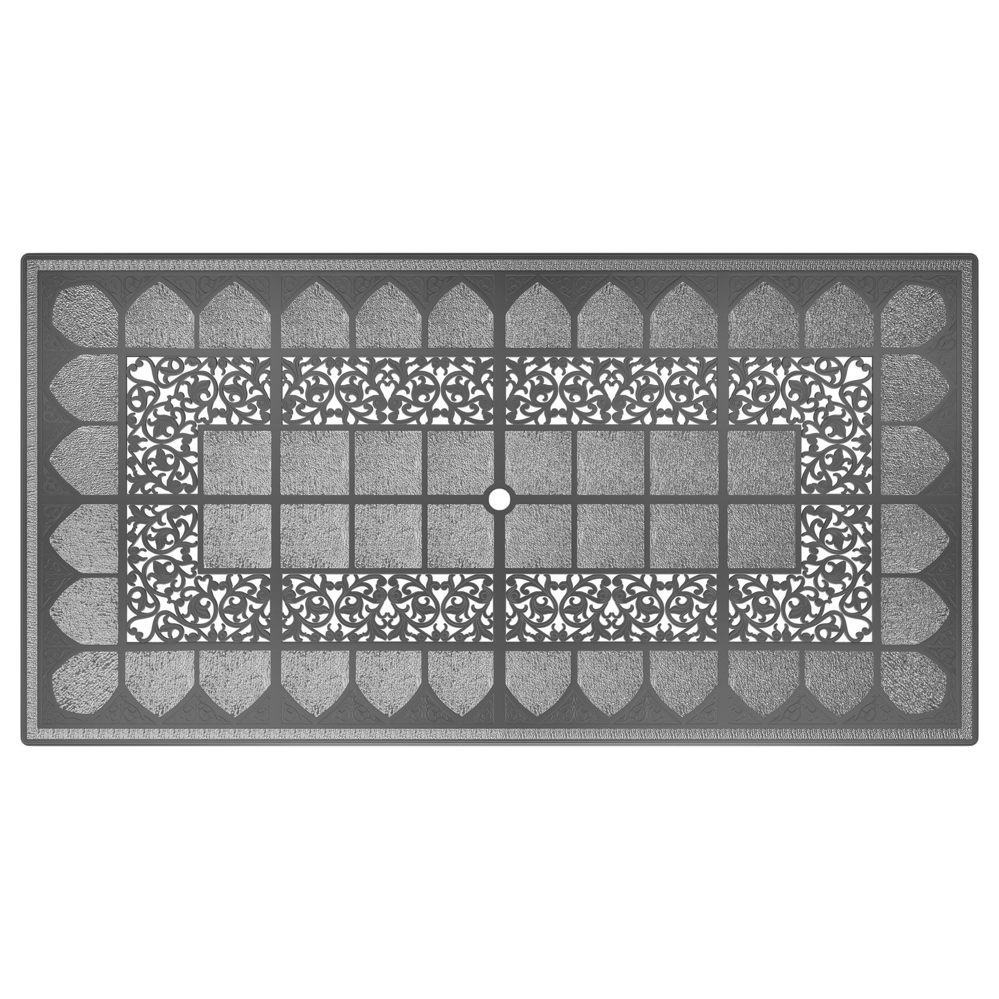 Cushions In Random Colors57 Piece Set Of Cast Aluminum Patio Furniture With Cushions Yes Dining Set Black Seats 4 Rust Resistant Frame Water Resistant Cushion Garden & Outdoor Complete Patio Sets Aluminium