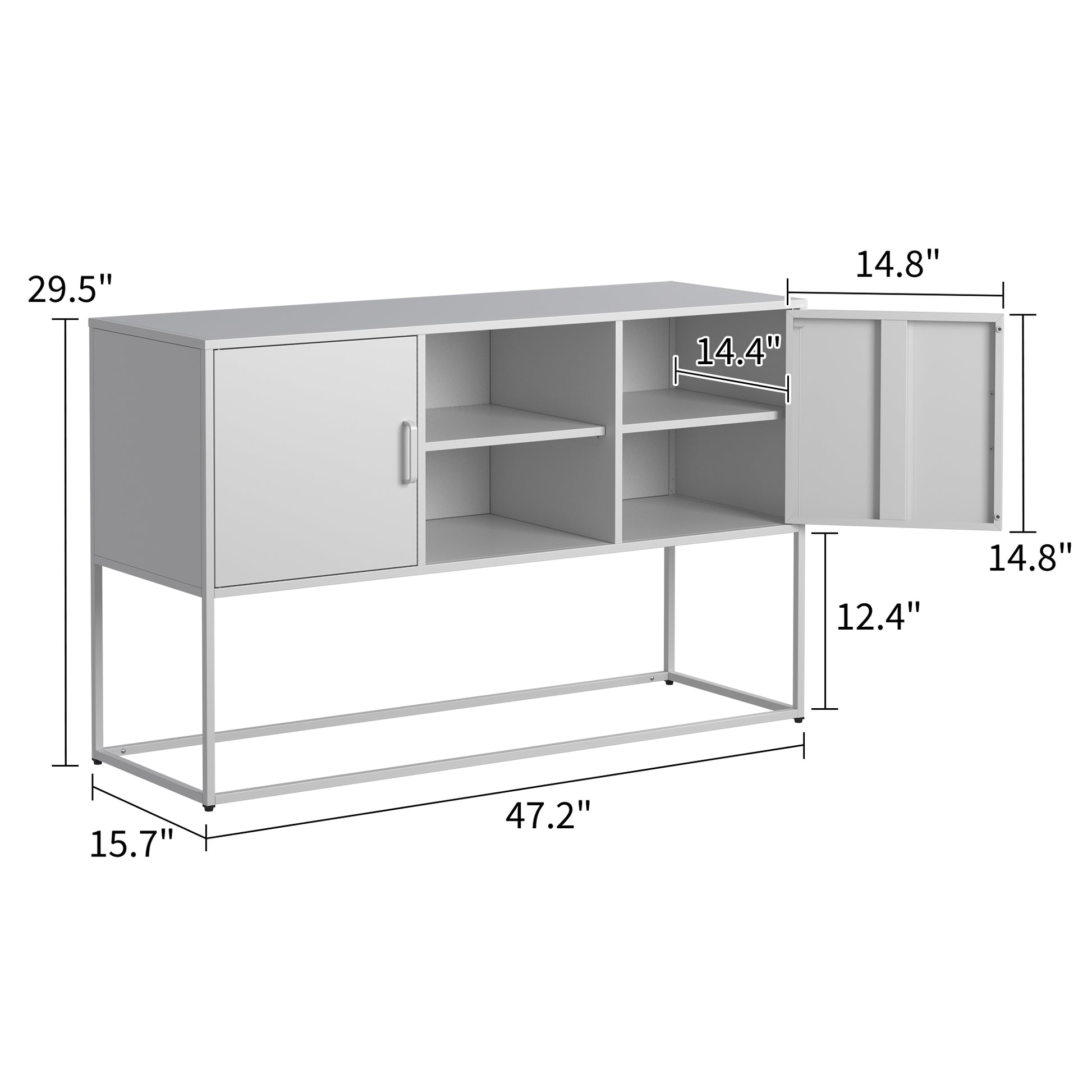 Modern Sideboard Buffet With Plenty Of Storage Space Anti Tilt Mechanism, Elegant Handles, Silent Magnetic Closures And Eco Friendly Finishes For Kitchen, Dining Room,Bed Room And Living Room Wall Mounted 5 Or More Spaces Antique White Primary Living