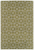 Contemporary, Transitional, Geometric, Textured, High Low Cut & Loop 2' X 3' Rectangle Throw Rug Lime Green Polypropylene