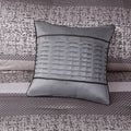 7 Piece Jacquard Comforter Set Grey Taupe King King Grey Taupe Polyester