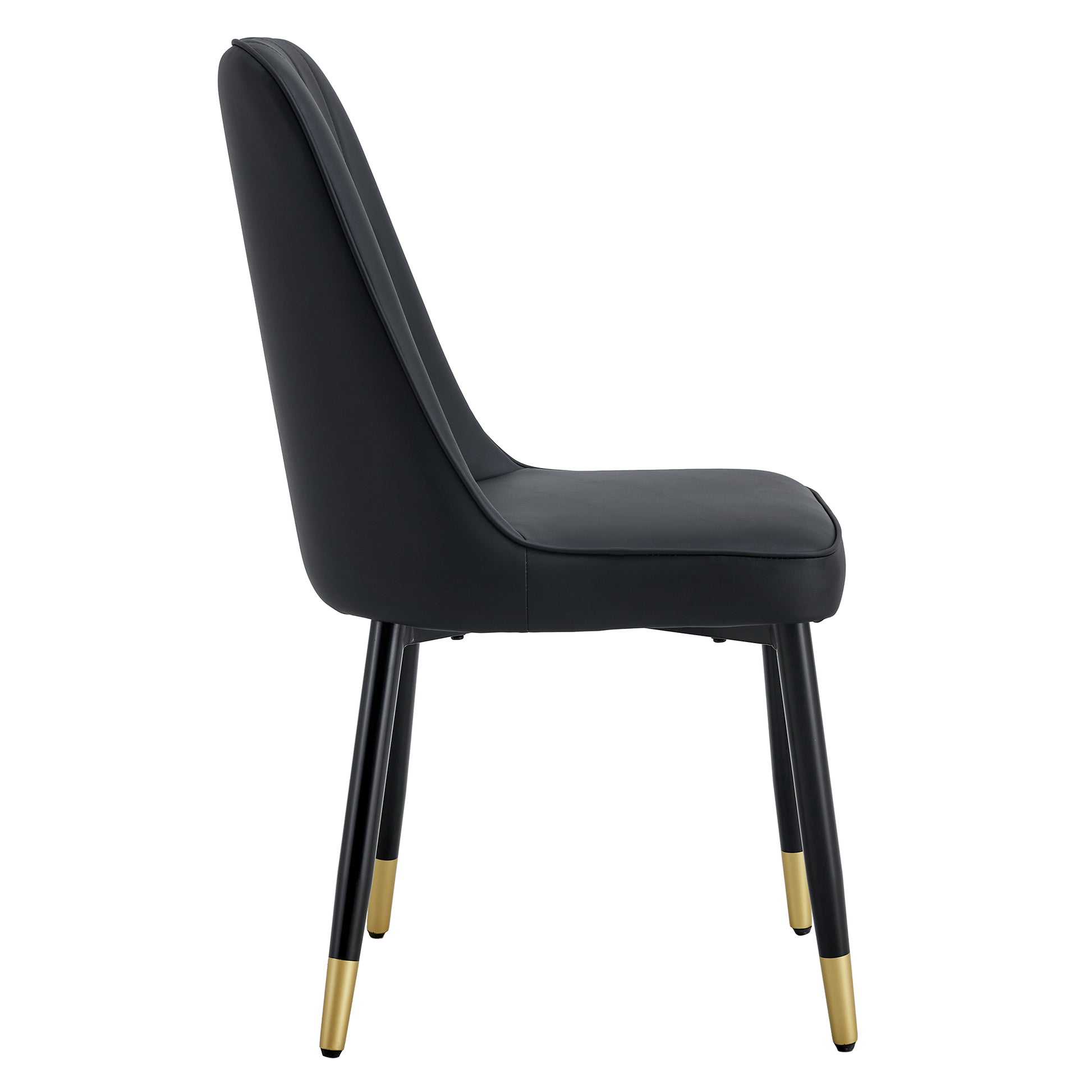 1 Table And 8 Chairs Set.A Rectangular Dining Table With A Imitation Marble Black Table Top And Black Metal Legs.Paired With 8 Chairs With Pu Leather Seat Cushion And Black Metal Legs.F 1538,C 007 Black Glass Metal