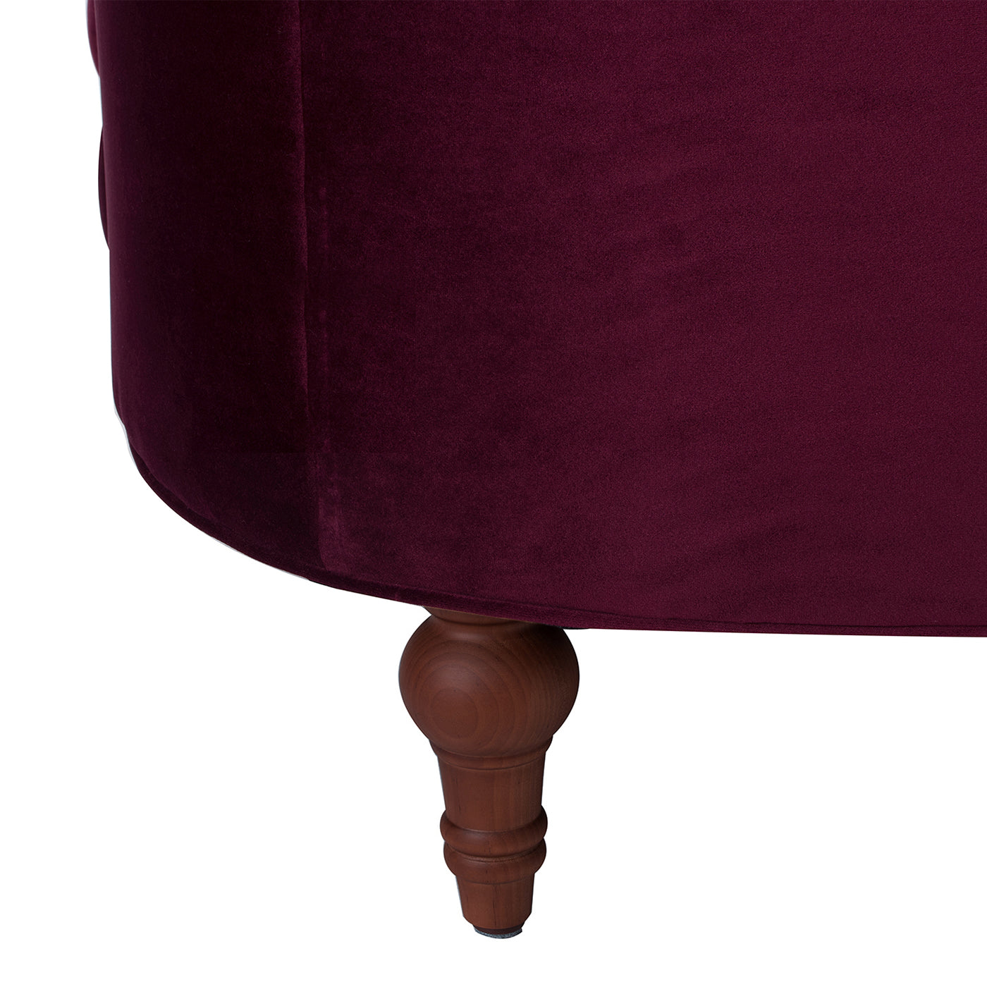La Rosa Victorian Tufted Upholstered Accent Chair, Burdy Velvet Burgundy Foam Velvet