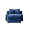 Modern Luxury Sofa Couch For Living Room Quality Corduroy Upholstery Sleeper Sofa Bed Daybed Navy Blue Blue Corduroy 1 Seat