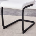 Table And Chair Set, Modern Dining Table, Patterned Table Top And Black Mdf Table Legs, Soft And Comfortable Dining Chair, Perfect For Dinner, Meetings, Home And Office Decor White Black Mdf Glass