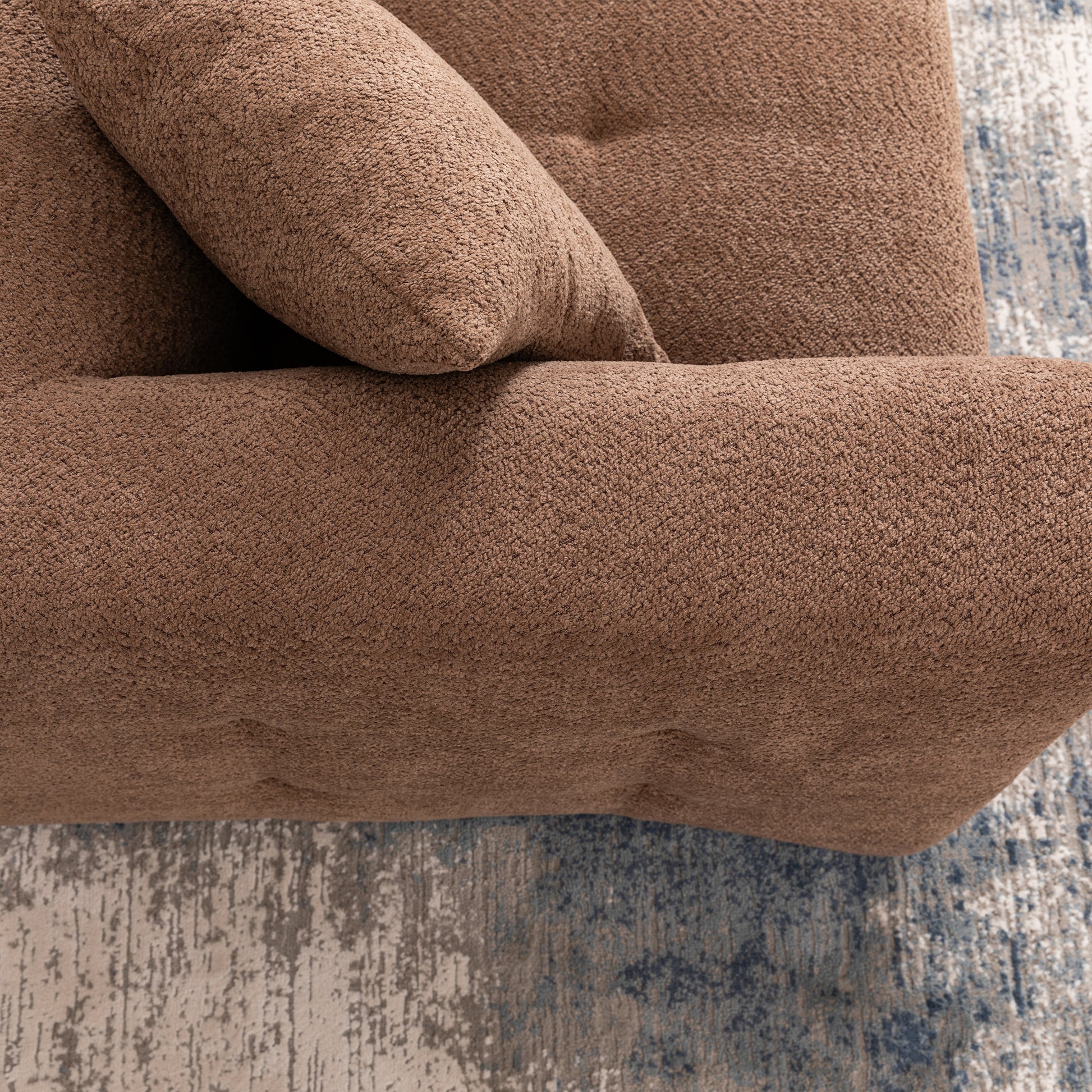 2297 Brown Sofa Brown Fabric 3 Seat