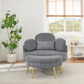 3206Gray Comfortable Seating Suitable For Small Apartment Bedroom Space Gray Corduroy 1 Seat