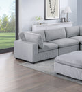 Dark Gray Color 6Pc Modular Sectional Set Corduroy Upholstery Couch 3X Corner Wedge 2X Armless Chairs 1X Ottoman Living Room Furniture Dark Gray Primary Living Space Cushion Back Contemporary,Modern