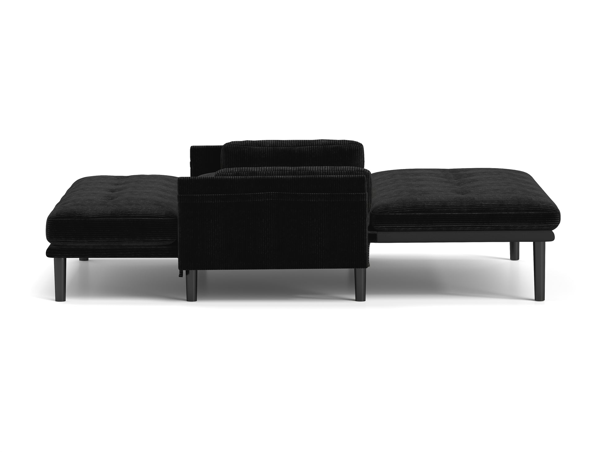 Black 2 Seater Sofa Sleeper With Recline Fuction Black Velvet Metal Primary Living Space Medium Soft Loose Back Pillow Top Arms Foam Fabric Metal 2 Seat
