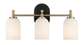 Meadows Three Lights Vanity Brushed Gold Bathroom Wall Light For Bathroom Over Mirror 20.5