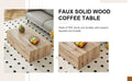 Modern Mdf Coffee Table With Wood Texture Pattern 39.3X23.6X11.8 Inches Stylish And Durable Design Wood Mdf