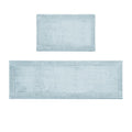 100% Cotton Tufted 3000 Gsm Reversible Bath Rug Blue Cotton