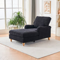 Modern Mid Century Indoor Oversized Chaise Lounger Comfort Sleeper Sofa With Soild Wood Legs Black Foam 1 Seat