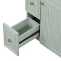 24 Inch Bathroom Vanity Cabinet With Ceramic Sink, 2 Drawers, 1 Door Green Bathroom Solid Wood Mdf