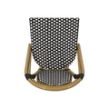 French Bistro Chair White Black Rattan