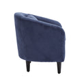 Coolmore Living Room Accent Barrel Chair, Century Modern Style Decorative Chair, Armchair For Living Room With Thick Cushions And Pillows, Comfy Single Sofa Chair, Chair With Wooden Legs,Blue Blue Corduroy