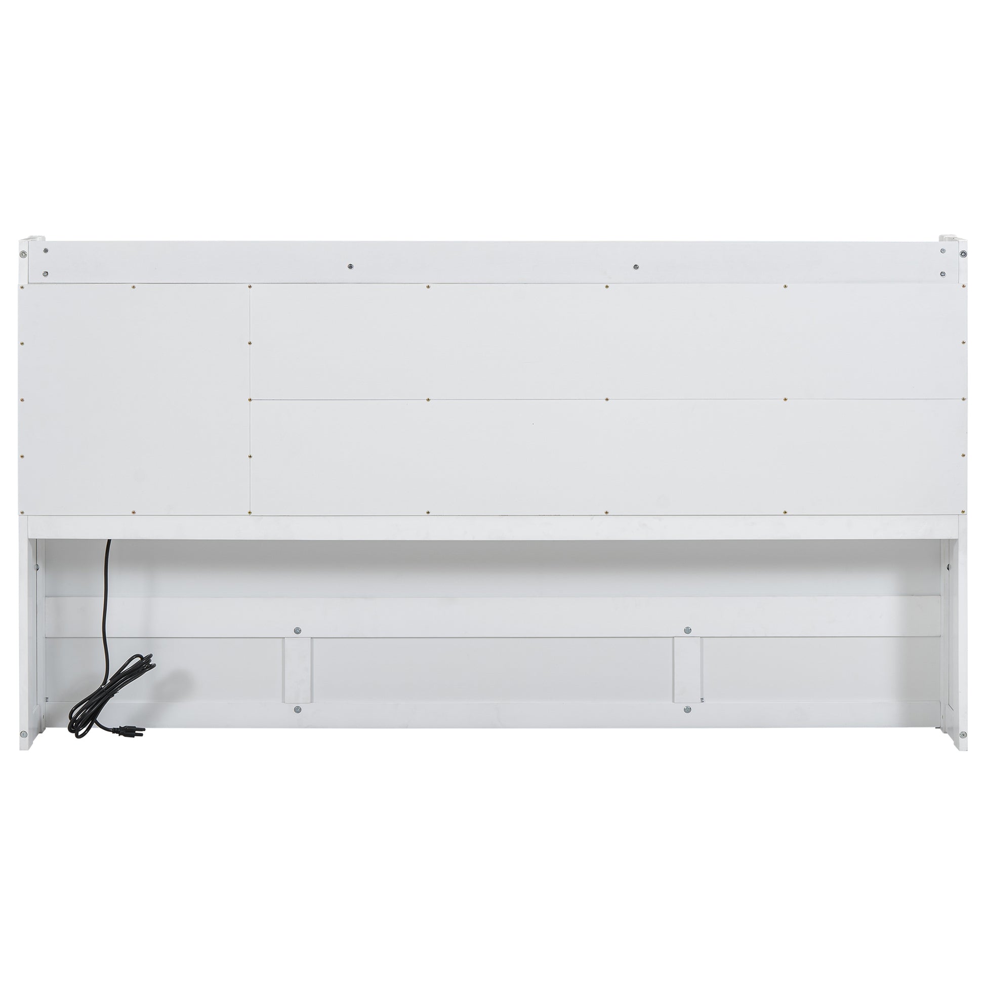 Twin Size Daybed Frame With Storage Bookcases And Underneath Storage, Usb Charging Station, White Twin White Solid Wood Mdf