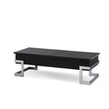 Calmam Black High Gloss & Chrome Finish Coffee Table W Lift Top Black Synthetic Wood