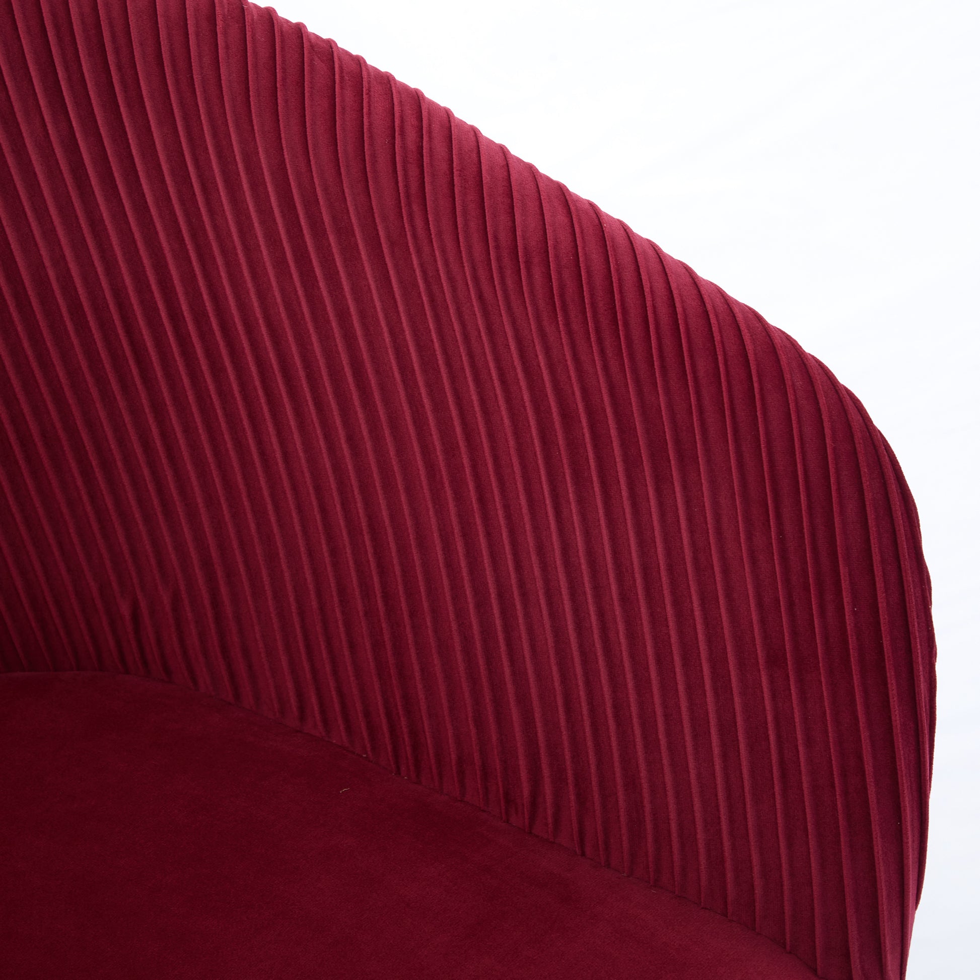 Ts Stripe Dinding Chair Wine Red Velvet