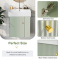 Video 21.6 Inch Modern Floating Bathroom Vanity With Ceramic Basin Perfect For Small Bathrooms, Right Side Storage Green Bathroom Ceramic Mdf