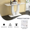 Modern Simple Glossy White Rectangular Counter Bar Table 47.24