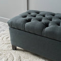 Glouster Storage Ottoman V2 Dark Gray Birch Fabric
