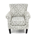 Brooke Tight Back Club Chair Grey Multi Solid Wood