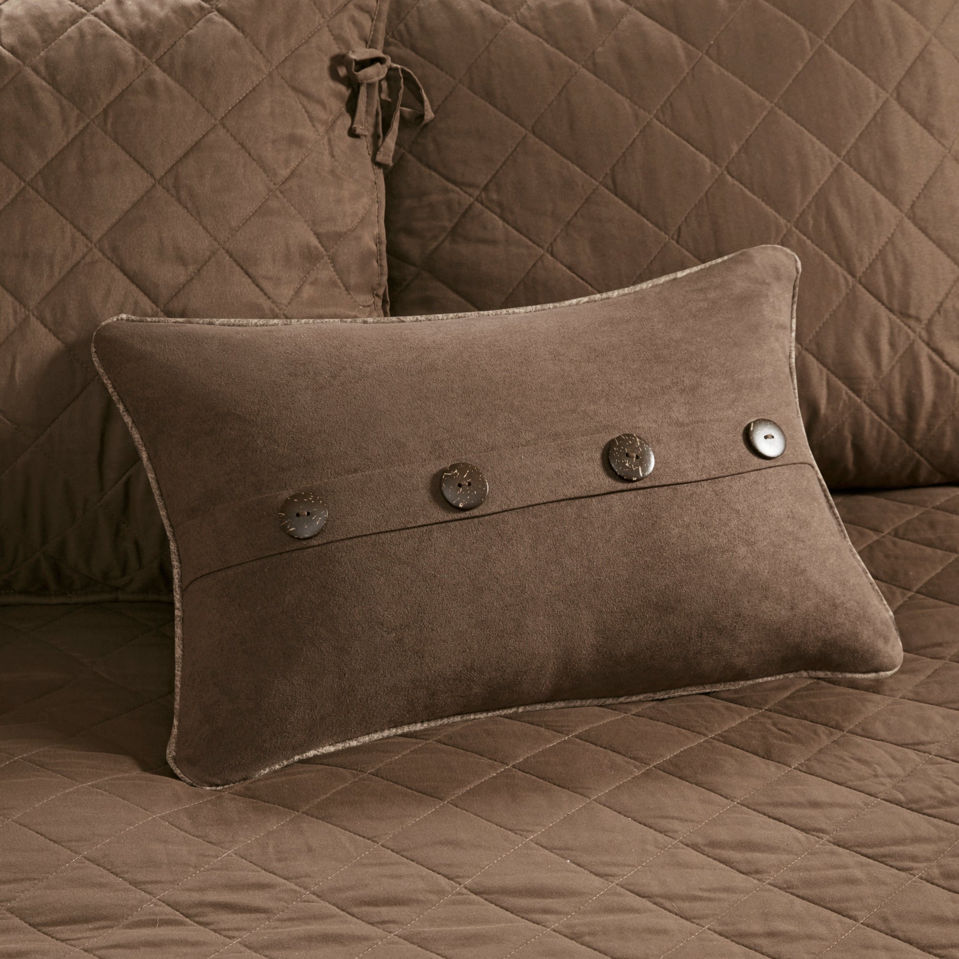 6 Piece Reversible Daybed Cover Set Brown Daybed Brown Microfiber