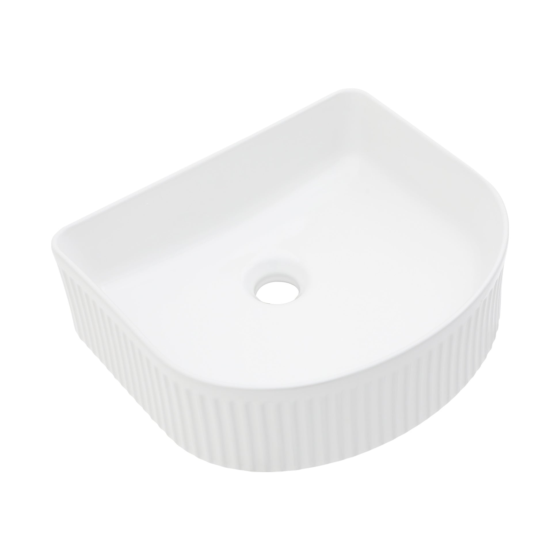 15.69"X13.69" White Ceramic Vessel Bathroom Sink White Ceramic