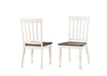 Joanna 7 Piece Dining Set Two Tone White Wood