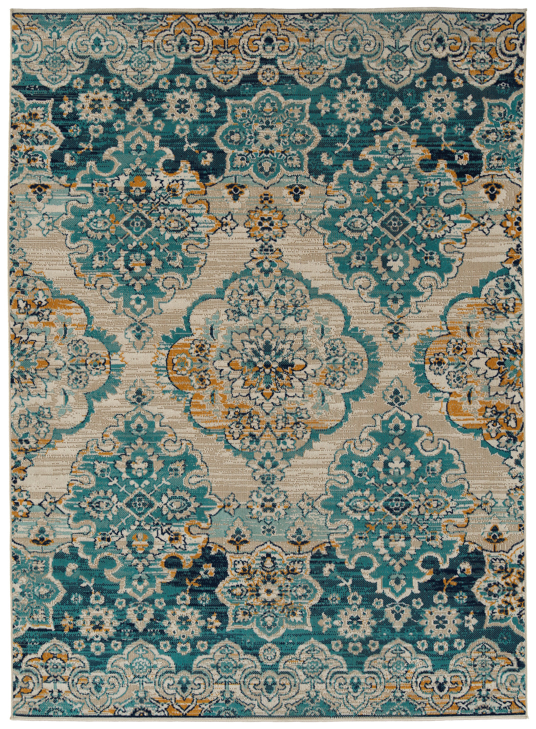 Casual, Modern, Traditional, Transitional, Oriental, Bohemian, Textured Cut Pile 9' X 12' Rectangle Area Rug Turquoise Polypropylene