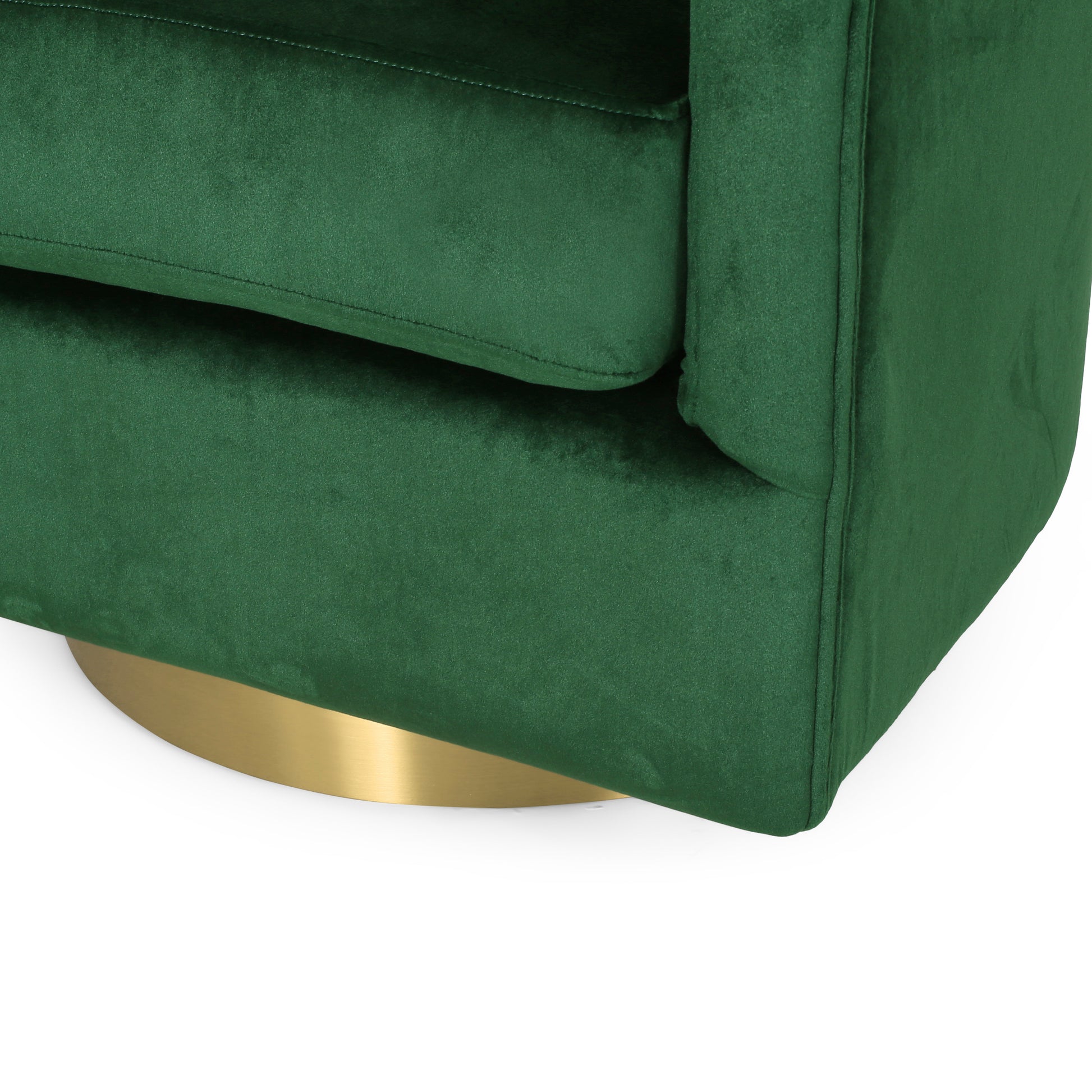 Swivel Arm Chair Emerald Velvet