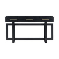 Elegant Console Table With Three Drawers, Extra Long Entryway Table For Entryway, Hallway, Living Room, Foyer, Corridor Black Primary Living Space Artsy Drawers Mdf