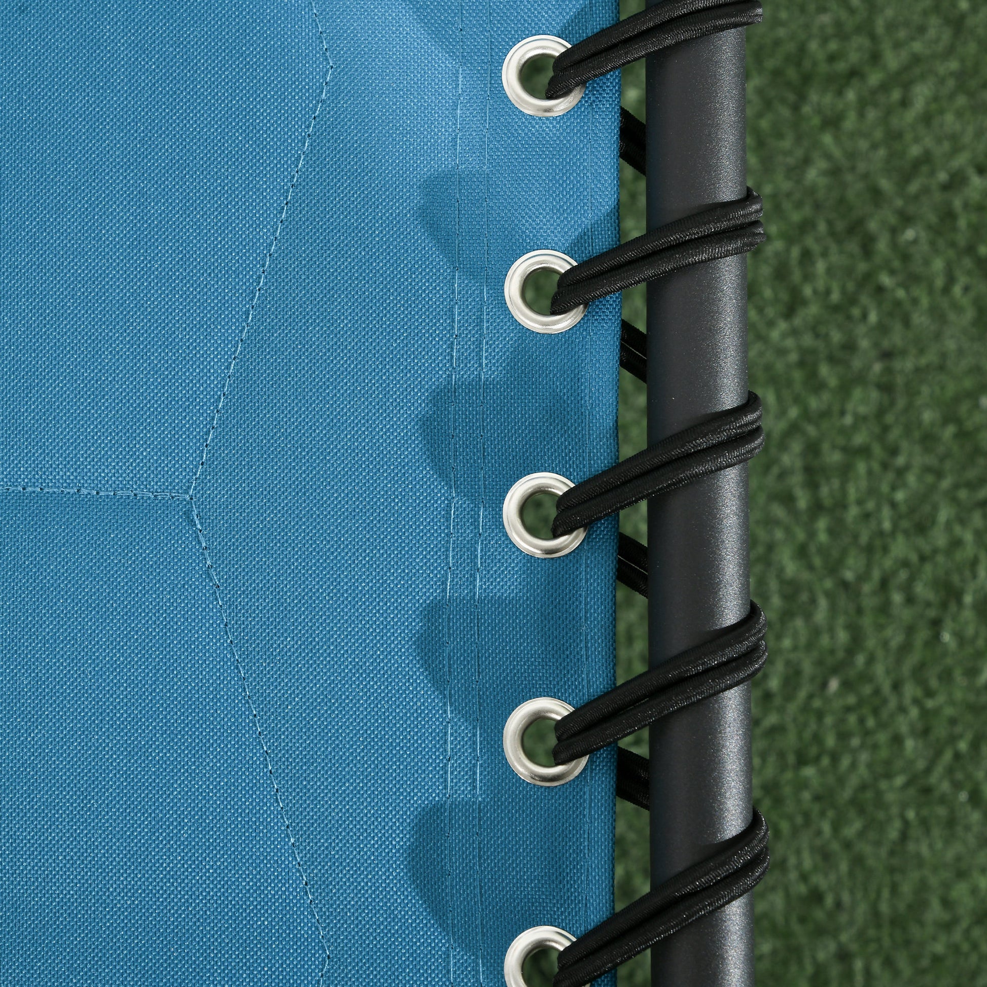 Outsunny Folding Chaise Lounge Set With 5 Level Reclining Back, Outdoor Lounge Tanning Chair With Padded Seat, Side Pocket & Headrest For Beach, Yard, Patio, Sky Blue Blue Steel