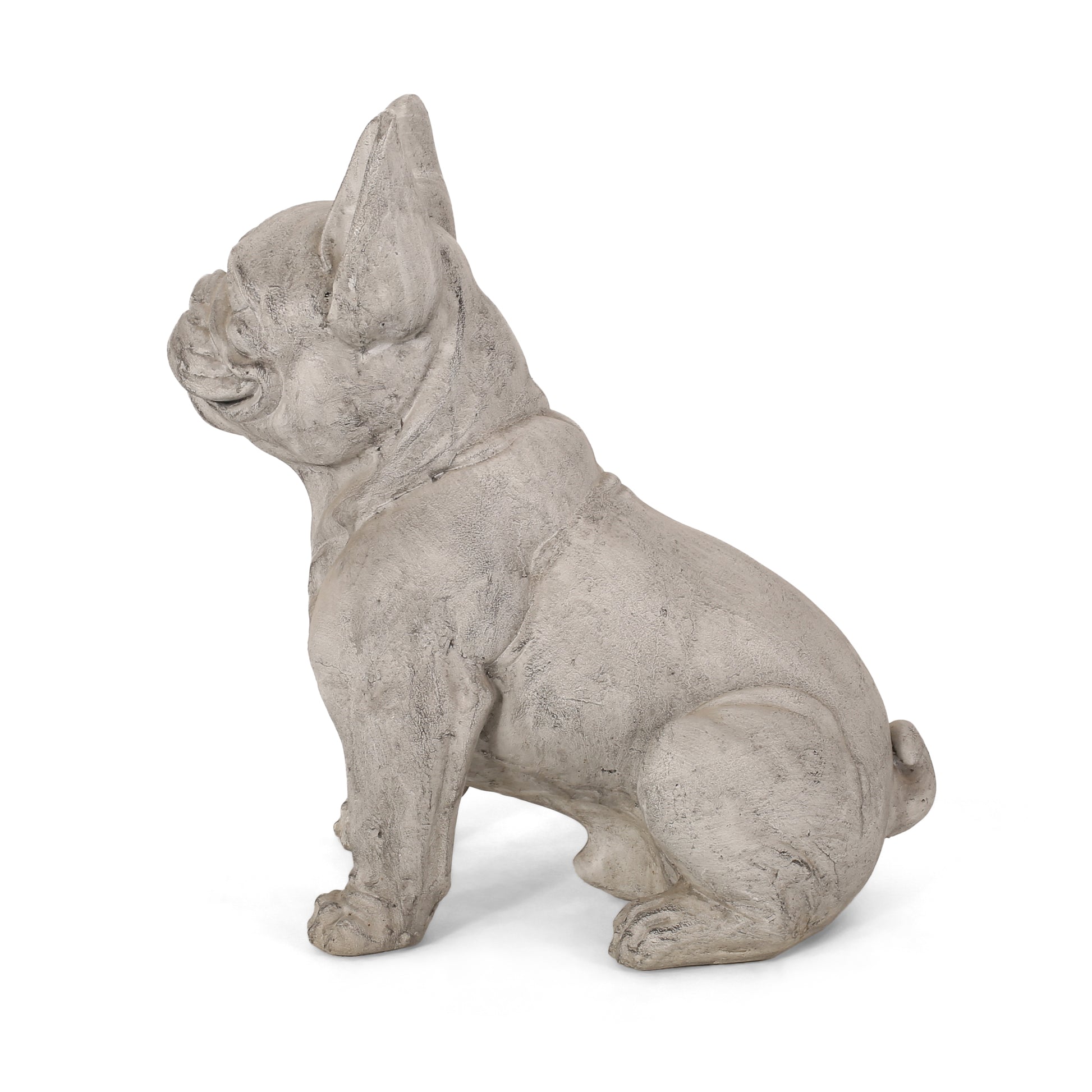 Dog Garden Sculpture White Glass