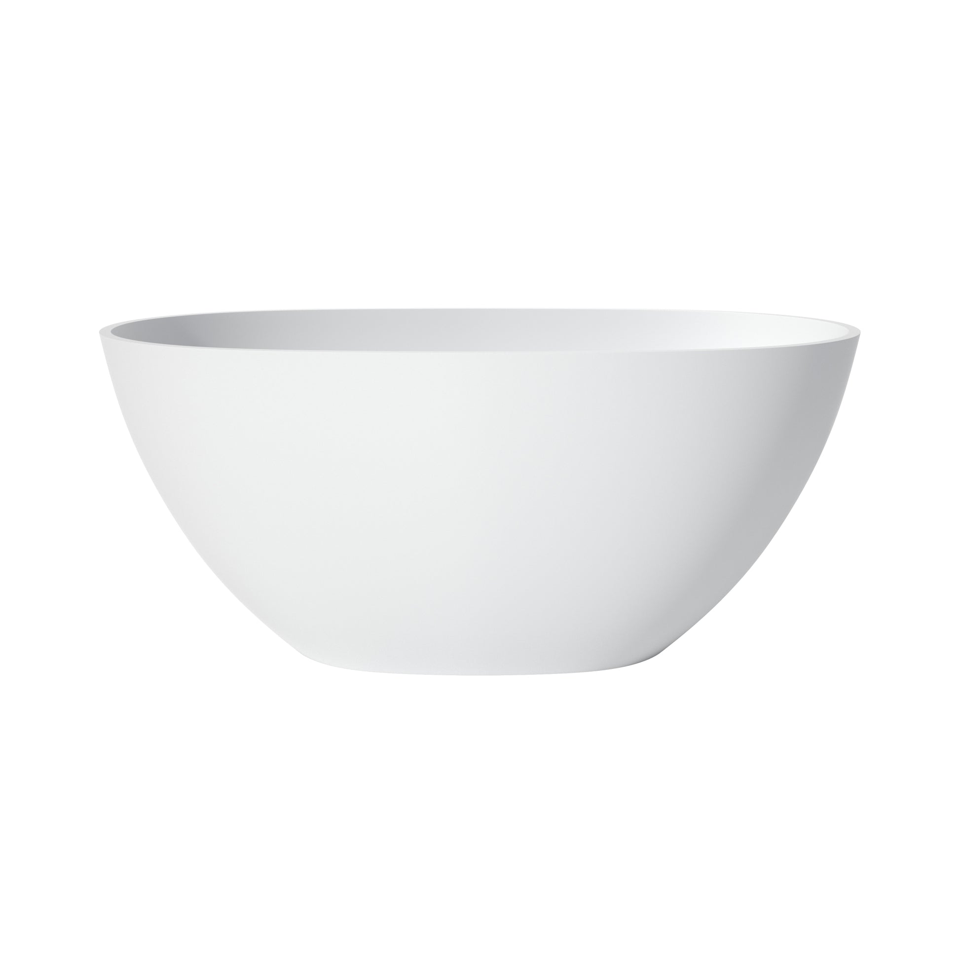 51" Free Standing Artificial Stone Solid Surface Bathtub White Oval Bathroom Freestanding Tubs Matte Less Than 59 In Classic,Luxury,Modern Soaking Center Solid Surface Solid Surface