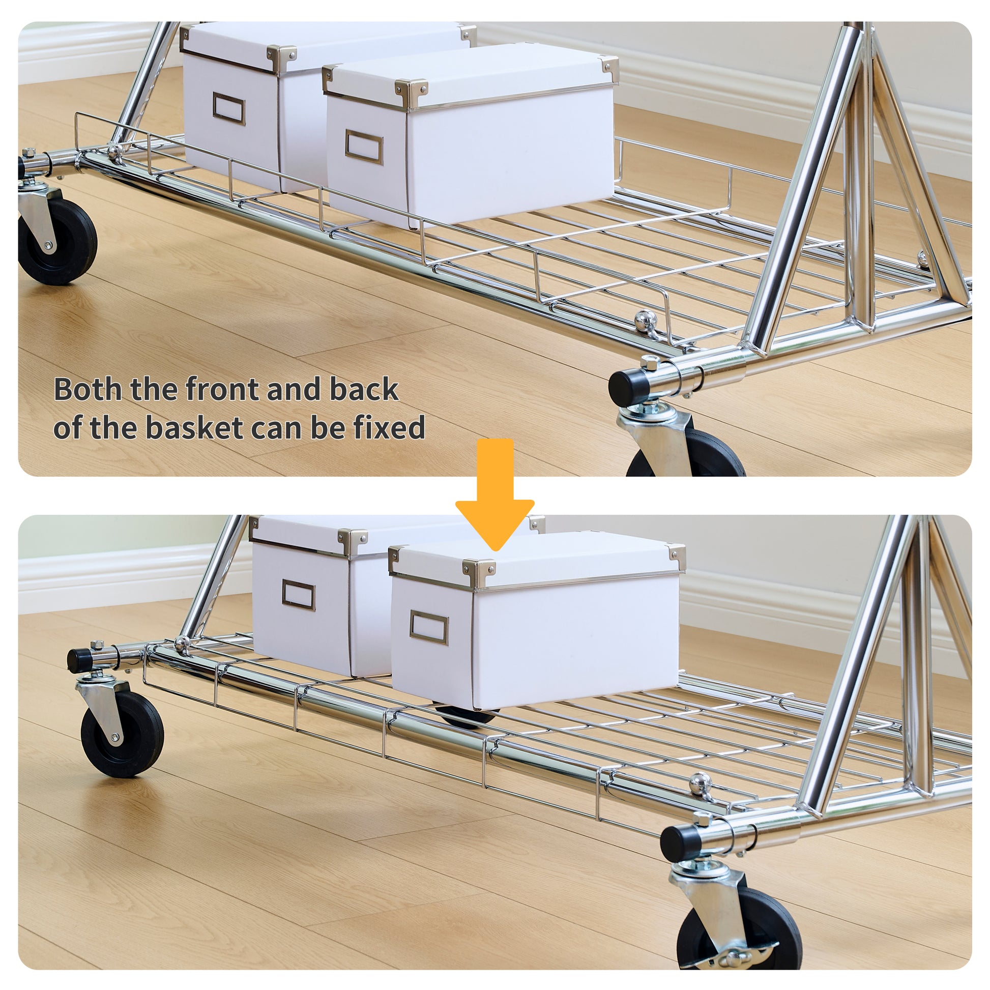 Clothes Rack Heavy Duty Clothing Rack 600Lbs Rolling Clothes Racks For Hanging Clothes, Commercial Garment Rack Heavy Duty Clothes Rack Collapsible Portable Clothing Rack With Wheels Silver Bedroom Iron