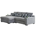 108Inch Modern Sectional Sofa L Shape Sofa With 4Pcs Back Cushions And 8Pcs Toss Pillows, Cup Holder,Bluetooth Speaker,Wireless Charger,Usb Ports For Living Room,Grey Light Grey Polyester Wood Primary Living Space Soft Loose Back Modern Pine Square Arms