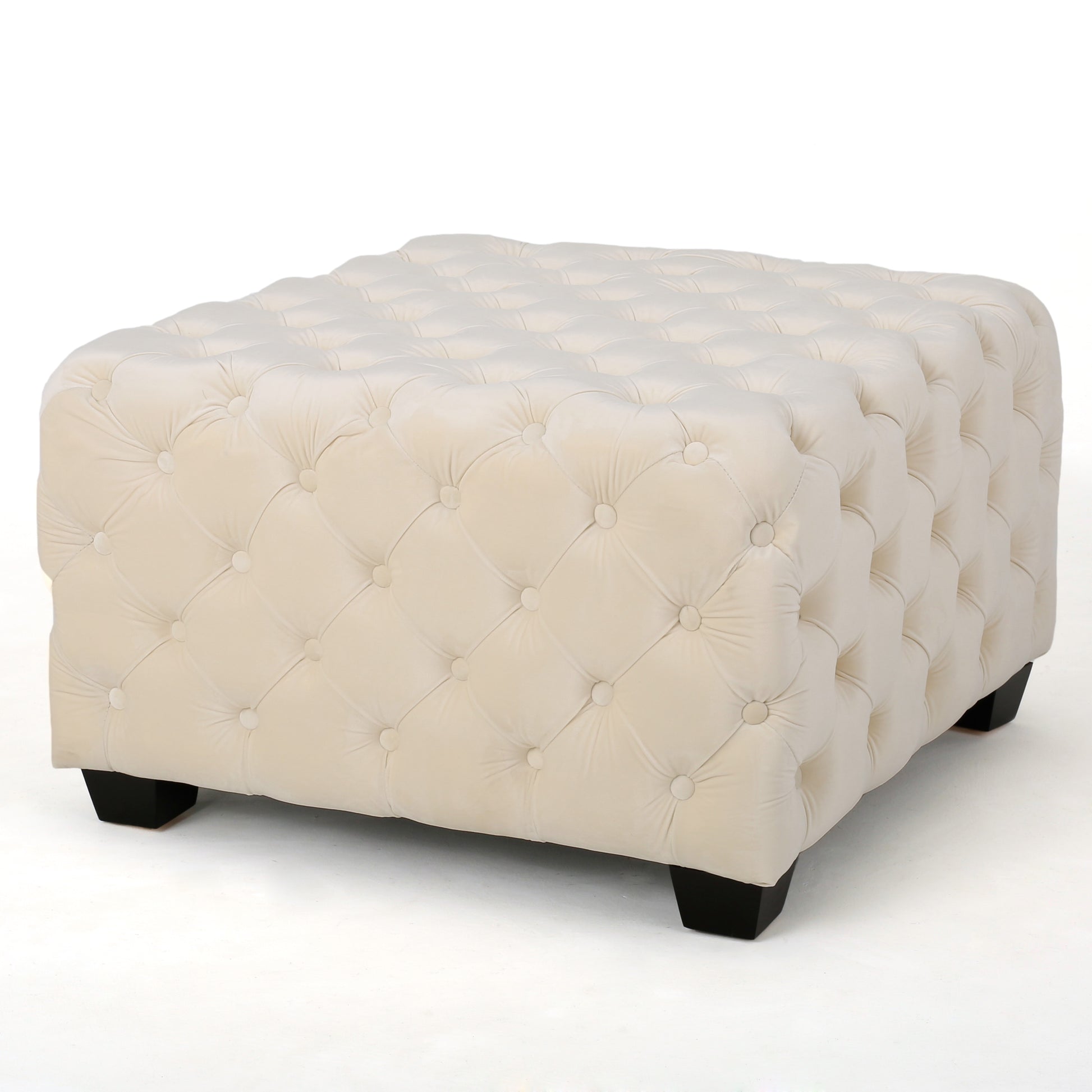Ottoman Ivory Velvet