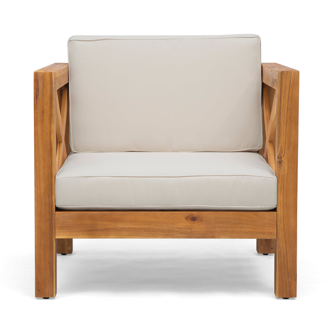 Brava Club Chair Teak Wood Waterproof Fabric