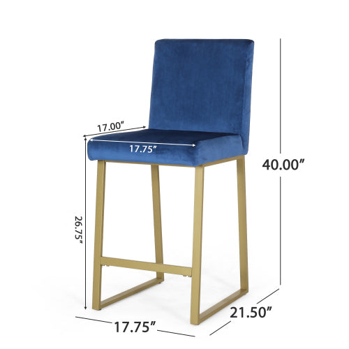 Barstool Navy Blue Velvet