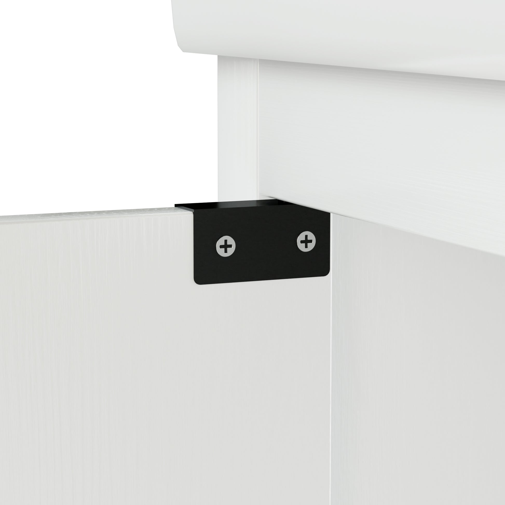 Cabinet Without Basin, 36 Inch Bathroom Cabinet, Bathroom Sink Cabinet With 2 Closing Doors And 4 Drawers. White Color, 35.8''W X 19.7''D X 35.4''H.Cabinet Only White Particle Board Mdf