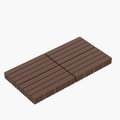 2Ft Patio Deck Tiles, Diy Module Interlocking Decking Tiles Floor Tile,Easy And Quick Installation Court Tiles For Porch Poolside Balcony Backyard 24Pcs Red Brown Red Brown Polypropylene