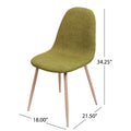 Dining Chair Green Fabric