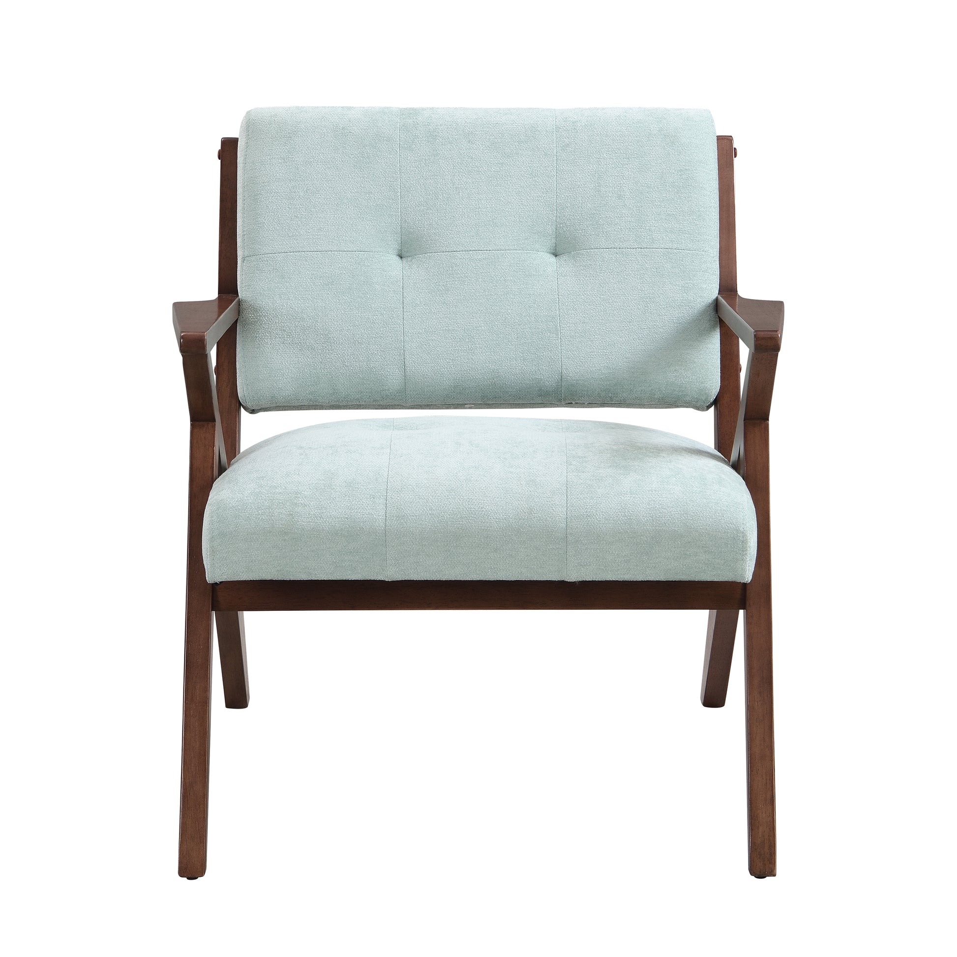 Scandi Comfort Lounge Chair Green Solid Wood Mdf