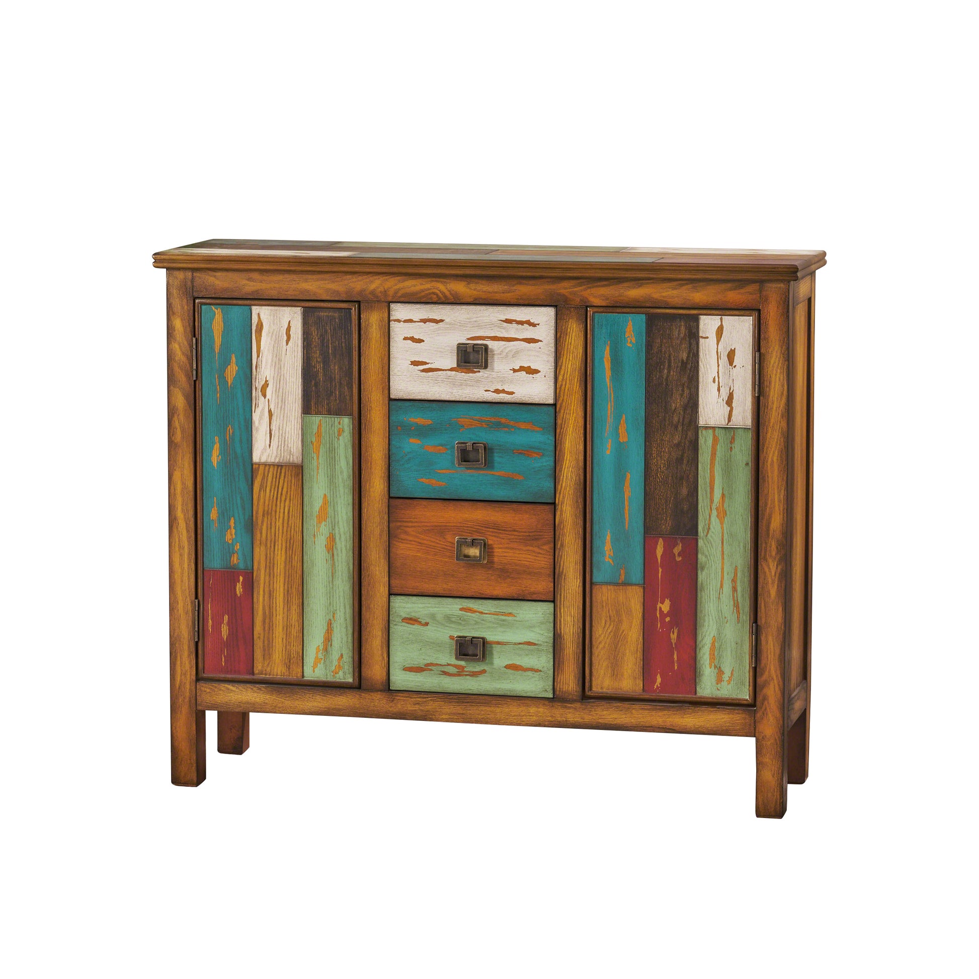 Everest 4 Drawer 2 Door Cabinet Colorful Mdf