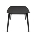 Dining Table Black Solid Wood Mdf