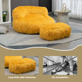 Coolmore Bean Bag Chair, Floor Sofa With Handle,Accent Sofa Chair With Ottoman For Gaming Reading Relaxing Yellow Yellow Foam Plush